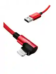 Красный кабель угловой UGREEN US299 (60555) Right Angle USB-A to Lightning Cable. Длина: 1м.
