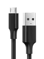 Черный кабель UGREEN US289 (60827) USB 2.0 A to Micro USB Cable Nickel Plating. Длина: 3м.