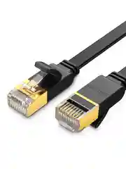 Черный кабель UGREEN NW106 (11263) Cat 7 U/FTP Lan Cable Flat Design. Длина: 5 м. Цвет: черный