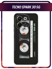 Чехол на Tecno Spark 30 5G / Текно Спарк 30 5G прозрачный, с принтом, защита камеры