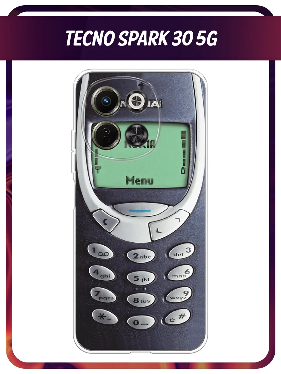 Угольный чехол на Tecno Spark 30 5G / Текно Спарк 30 5G прозрачный, с принтом, защита камеры
