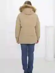 Бежевый куртка парка женская зимняя осенняя