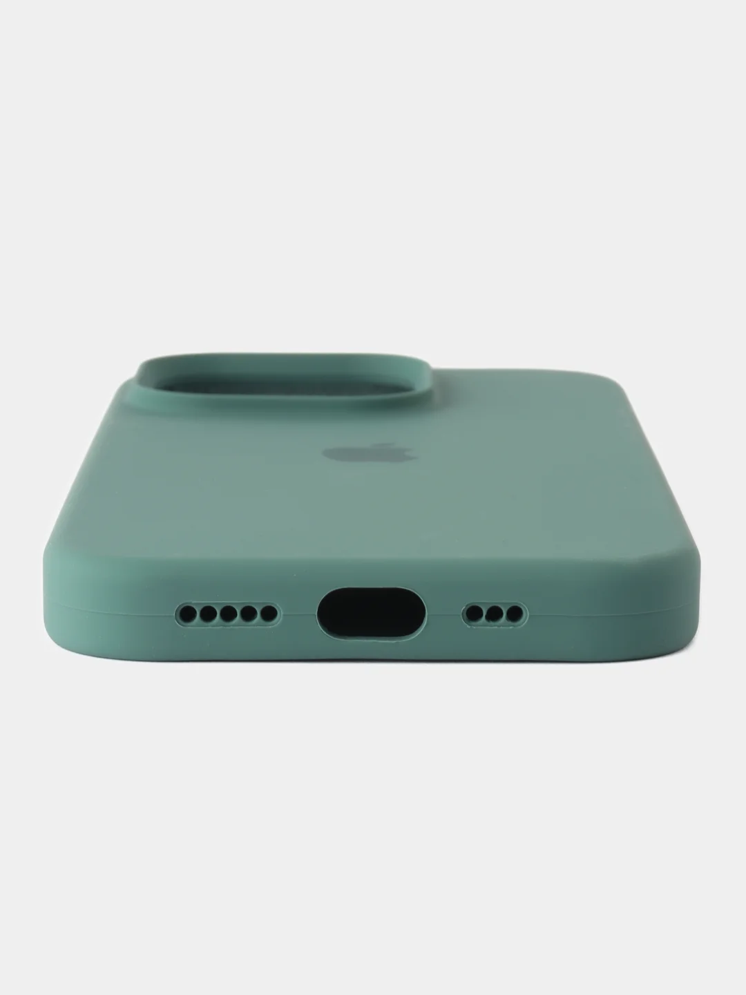 Тёмно-зелёный чехол для iPhone, Айфон 11, 12, 13, 14, 15, Pro, Max, Silicone Case, силиконовый