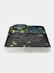 Серый силиконовый чехол на Honor 200 Pro / Хонор 200 Про прозрачный, с принтом, защита камеры