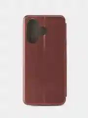 Бордовый чехол-книжка для Xiaomi Redmi 13 4G (2024), Note 13R, Poco M6 4G, редми 13