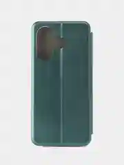 Тёмно-зелёный чехол-книжка для Xiaomi Redmi 13 4G (2024), Note 13R, Poco M6 4G, редми 13