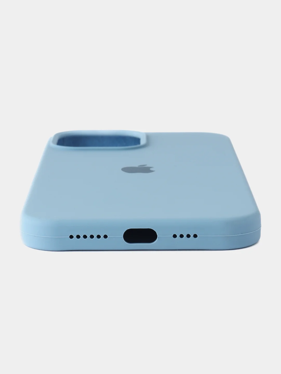 Небесно-голубой чехол для iPhone, Айфон 11, 12, 13, 14, 15, Pro, Max, Silicone Case, силиконовый