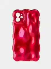 Вишнёвый чехол для айфон (iPhone) 11 12 13 14 15 16 Pro Max Plus силиконовый с защитой камеры