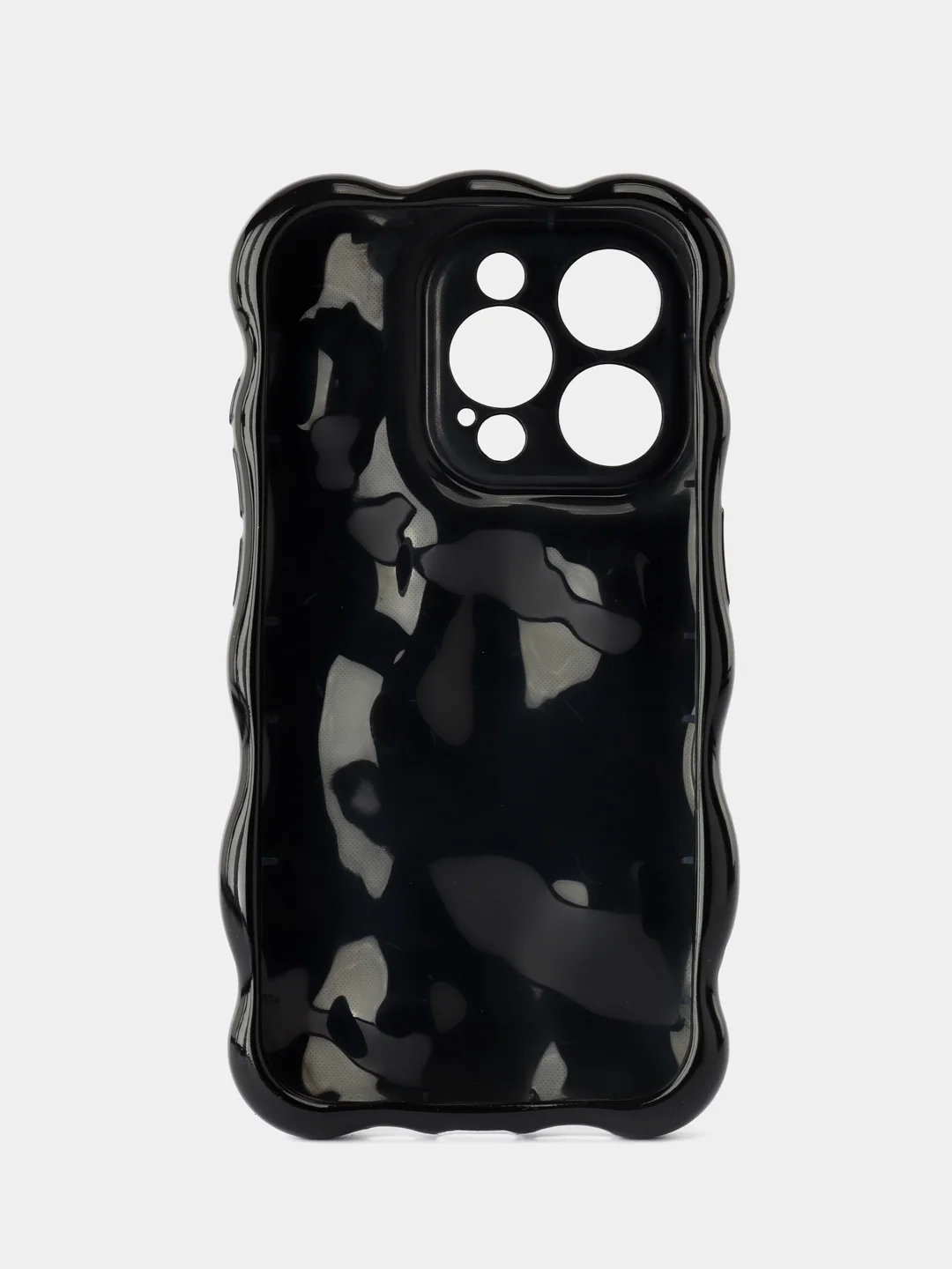 Черный чехол для айфон (iPhone) 11 12 13 14 15 16 Pro Max Plus силиконовый с защитой камеры