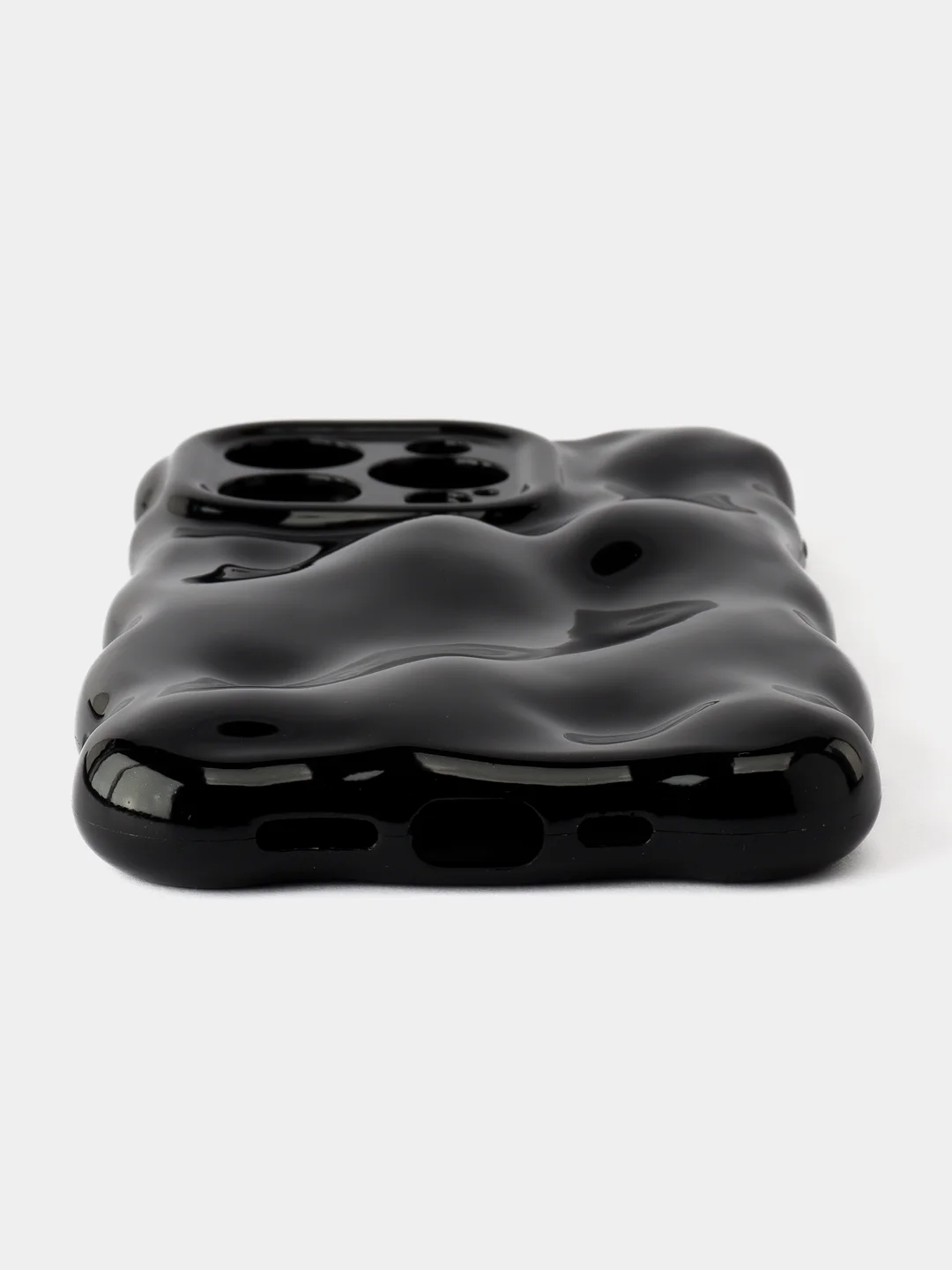 Черный чехол для айфон (iPhone) 11 12 13 14 15 16 Pro Max Plus силиконовый с защитой камеры