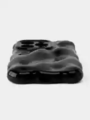 Черный чехол для айфон (iPhone) 11 12 13 14 15 16 Pro Max Plus силиконовый с защитой камеры