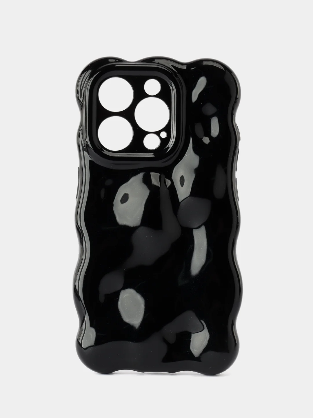Черный чехол для айфон (iPhone) 11 12 13 14 15 16 Pro Max Plus силиконовый с защитой камеры