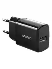 Черный сетевое зарядное устройство UGREEN ED011 (50459) USB-A Wall Charger 1 порт. Цвет: черный