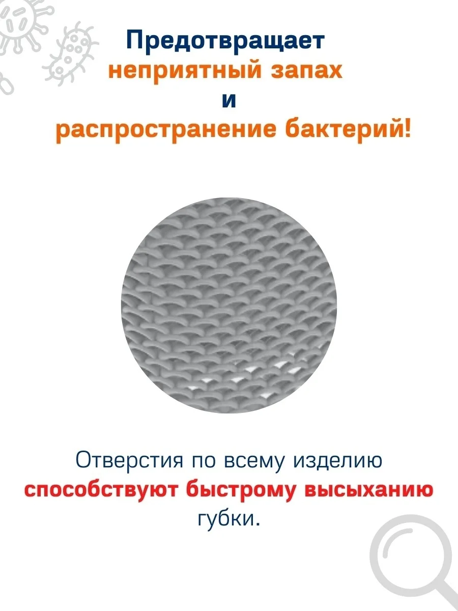 Серый кухонный держатель для губок на раковину и кран, подвесная корзина для губок  цвет серый