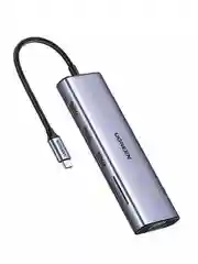 Серый конвертер UGREEN CM498 (15601) USB-C To 3*USB 30 A+HDMI+VGA+RJ45