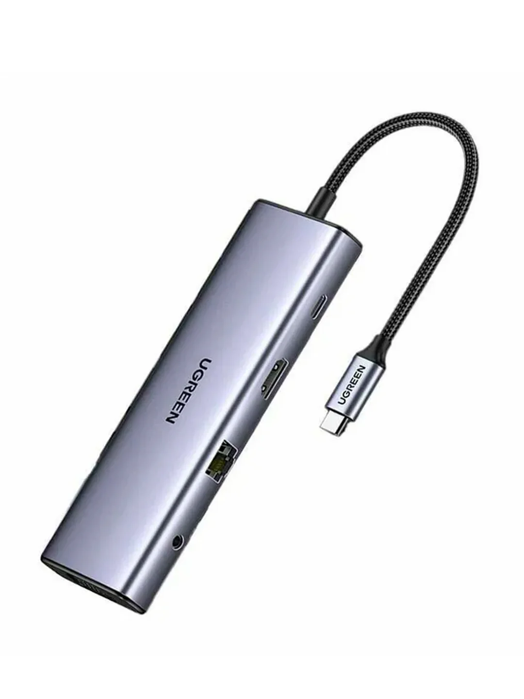 Серый конвертер UGREEN CM498 (15601) USB-C To 3*USB 30 A+HDMI+VGA+RJ45