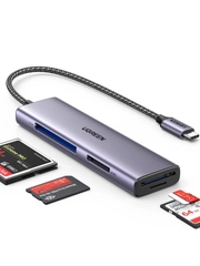 Кардридер UGREEN CM627 (15307) 4-in-1 USB-C Card Reader. Цвет: серый
