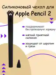 Черный чехол для стилуса Apple Pencil 2