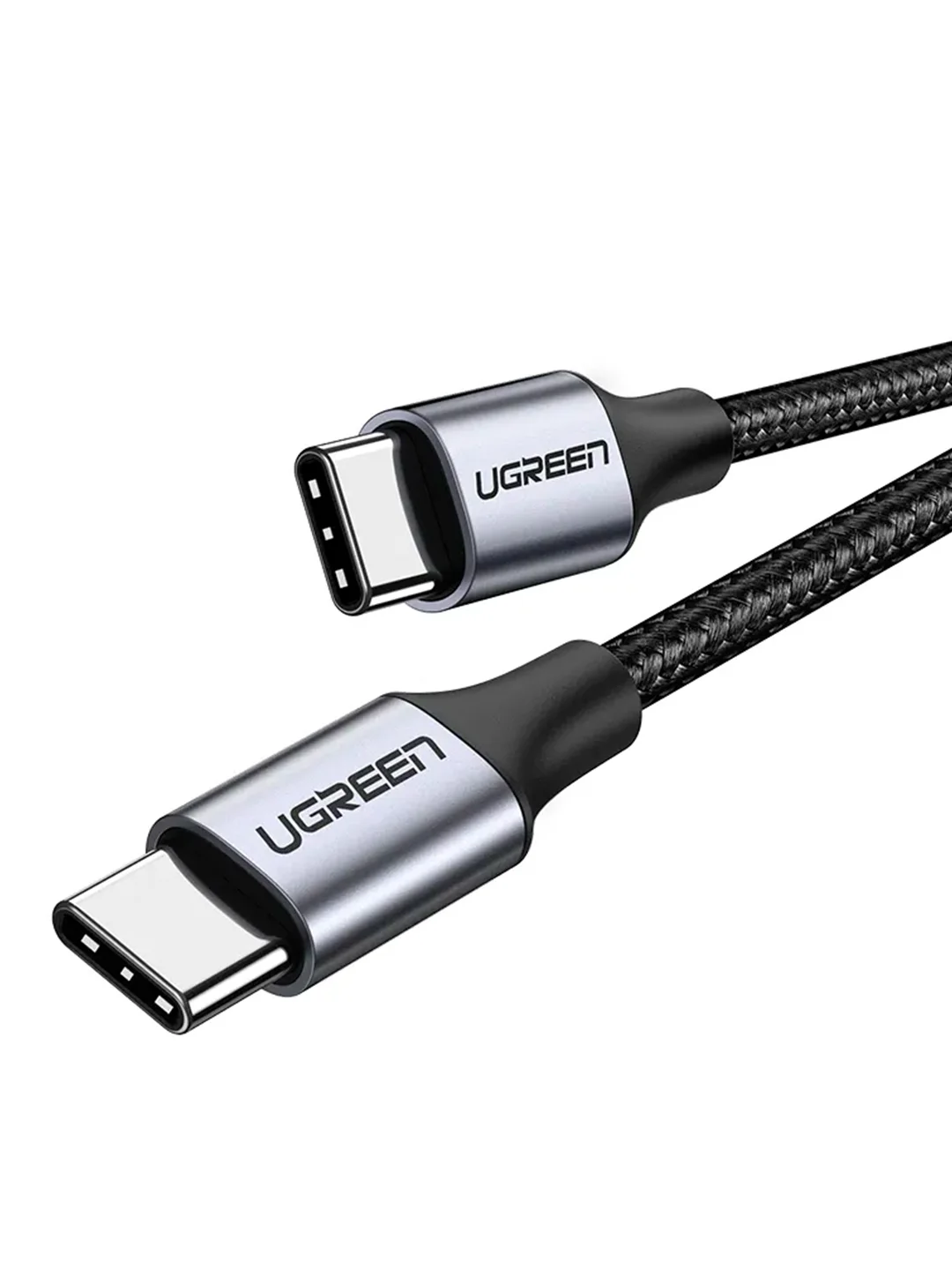 Серый кабель UGREEN US261 (50149) USB 2.0 C M/M Round Cable Nickel Plating Aluminum Shell.