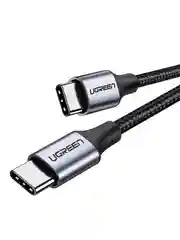 Серый кабель UGREEN US261 (50149) USB 2.0 C M/M Round Cable Nickel Plating Aluminum Shell.