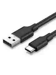 Черный кабель UGREEN US287 (60116)  USB-A 2.0 to USB-C Cable Nickel Plating. Длина 1 м.