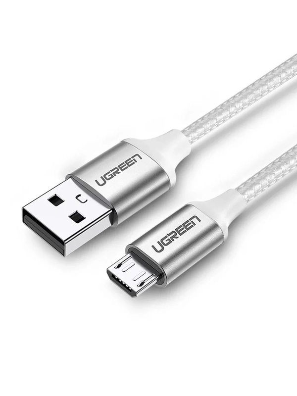 Кабель UGREEN US290 (60152) USB 20 A to Micro USB Cable Nickel Plating Alu Braid