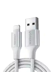 Серый кабель UGREEN US199 (60163) Lightning to USB-A 2.0 Cable. Длина: 2 м. Цвет: серебристый