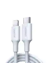 Белый кабель UGREEN US171 (60746) USB-C to Lightning Cable M/M Nickel Plating ABS Shell