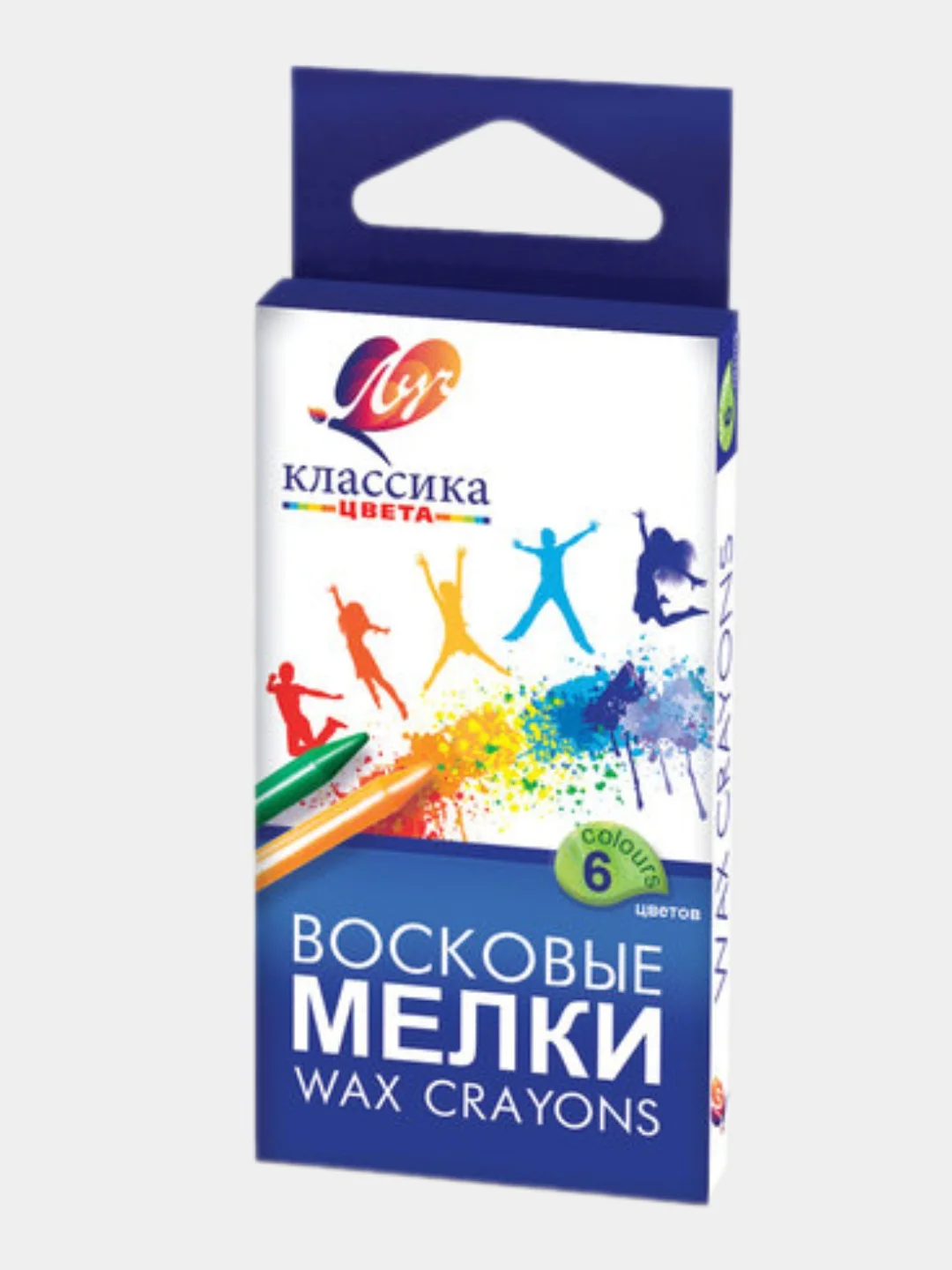Багровый мелки восковые Луч Кроха, Классика, ZOO, Фантазия