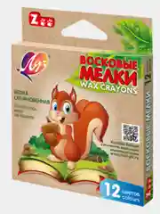 Белый мелки восковые Луч Кроха, Классика, ZOO, Фантазия