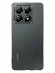 Прозрачный чехол для Xiaomi 14T силиконовый BROSCORP матовый / прозрачный с бортиком- защитой камер