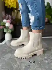 Бежевый женские ботинки, челси, зимние