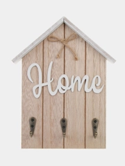 Ключница настенная открытого типа "HOME" на 3 крючка, 16х20 см