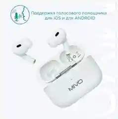 Белый наушники беспроводные MIVO MT-11 Pro