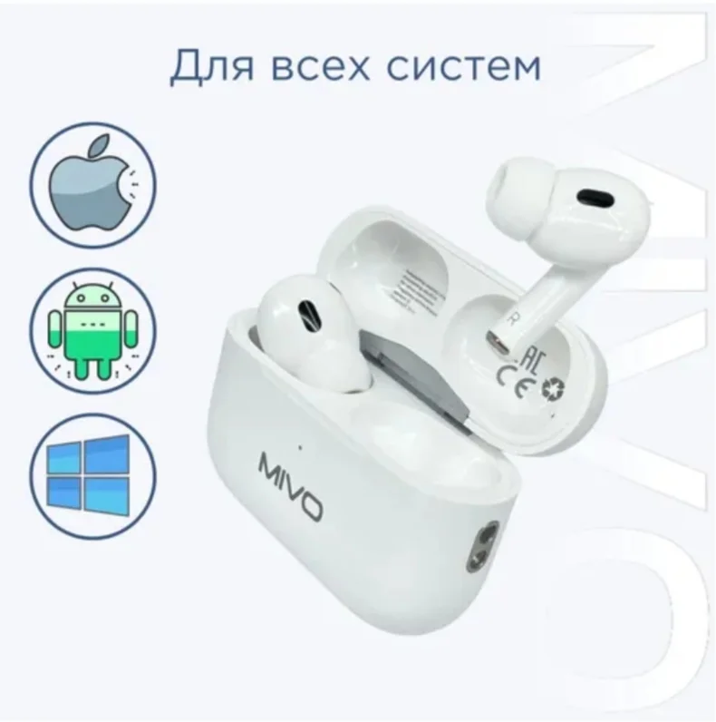 Белый наушники беспроводные MIVO MT-11 Pro