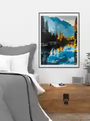 Картина по номерам на холсте с подрамником 40*50 "Тишина в лесу"