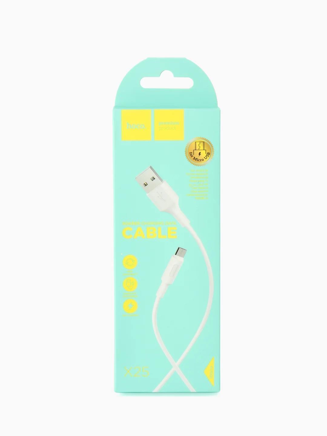Белый кабель HOCO X25 Micro-USB, для android