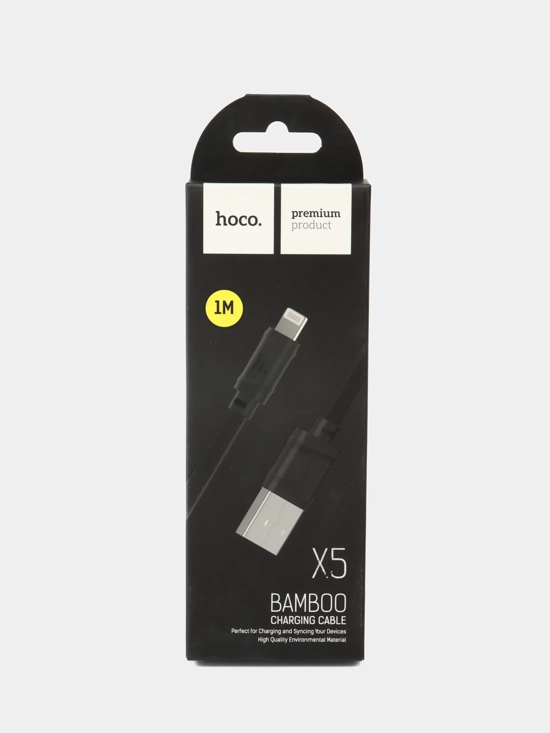 Черный кабель зарядный HOCO X5 (Micro-USB/Type-C/Lightning) для Android и Apple iPhone