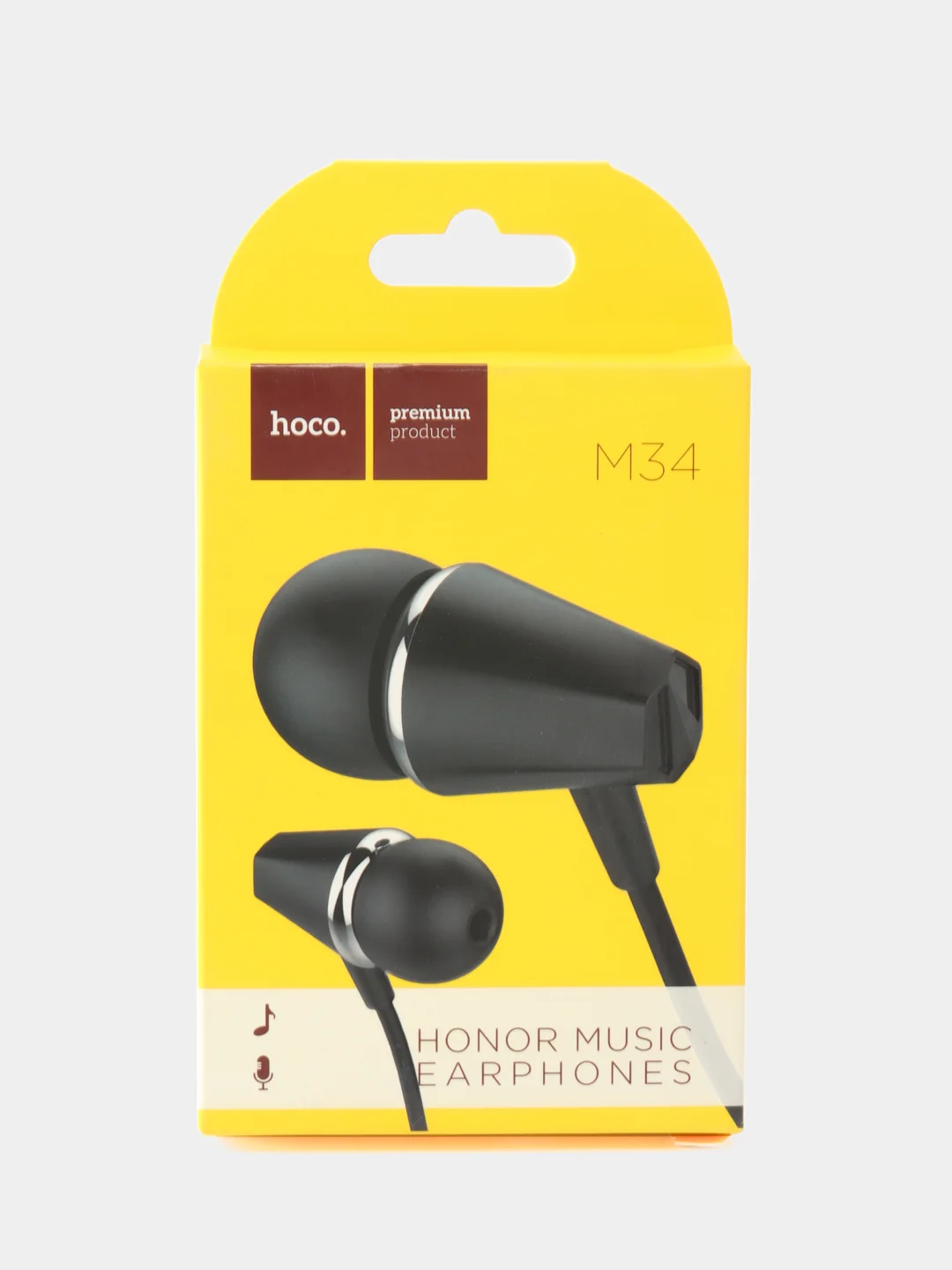 Черный наушники с микрофоном HOCO M34 3.5mm Jack