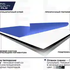 Пленка тонировочная оконная "VELX EUROWIN" "Silver" зеркальная (0.75м х 3м)