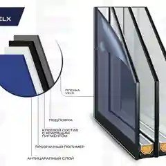 Пленка тонировочная оконная "VELX EUROWIN" "Silver" зеркальная (0.75м х 3м)
