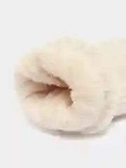 Белый женские варежки пушистые, меховые (Барашек)