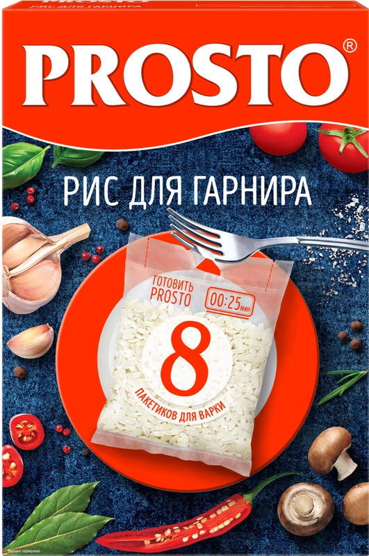 Рис для гарнира PROSTO шлифованный, 500г