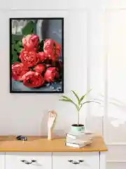 Картина по номерам на холсте с подрамником "Розовый букет пионов", 40*50
