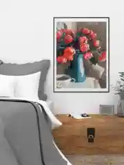 Картина по номерам на холсте с подрамником 40*50, "Тюльпаны в вазе"