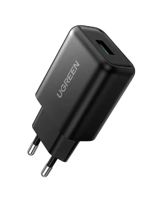 Зарядное устройство UGREEN CD122 (70273) USB-A QC 3.0 18W Fast Charger EU. Цвет: черный