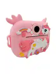 Розовый детский фотоаппарат мгновенной печати Kid Joy Print Cam, единорог (KDJ-P14)