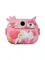 Розовый детский фотоаппарат мгновенной печати Kid Joy Print Cam, единорог (KDJ-P14)