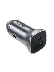 Серый автомобильное зарядное устройство UGREEN CD130 (30780) USB-C PD+USB-A QC 24W
