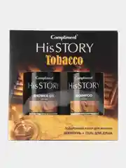 Compliment Набор мужской His Story № 996 Tobacco, гель для душа 320 мл + шампунь 320 мл,